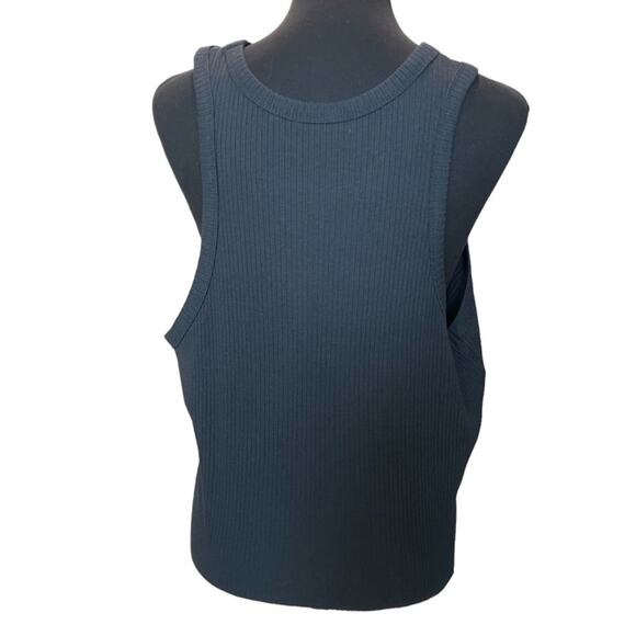 New ~ GOOD AMERICAN ~  Ribbed Cut In Crop Tank Top 3XL - Picture 3 of 6